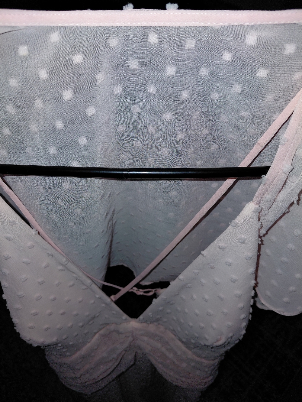 Katie May Blush Pink Swiss Dot Open Back Maxi Dress - Picture 15 of 16